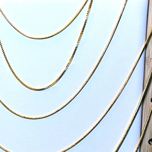 Lot of 11 Gold-Filled Chains—16" To 20"—Spring Ring And Lobster Clasps - NWOT - Picture 3 of 6